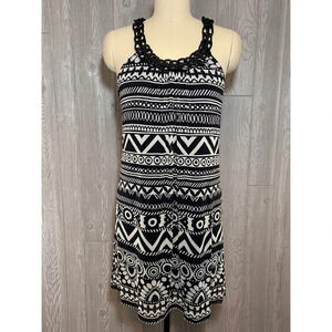 INC International Concepts Black & White Dress M